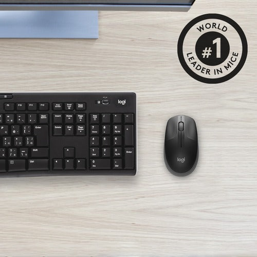 Logitech Wireless Mouse M190 - Full Size Ambidextrous Curve Design, 18