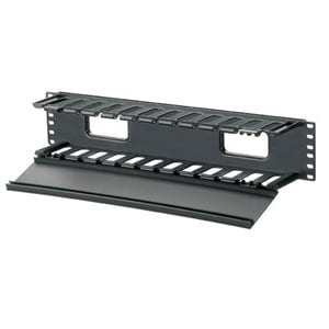Organizador de cables horizontal Panduit PatchLink - Organizador de cables - Negro - Altura de rack 2U x 19"
