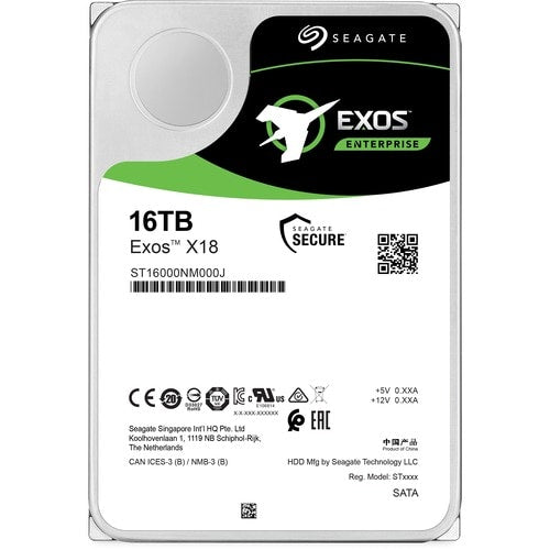 16TB SATA EXOS X18 HDD 512E/4KN SATA SED 7200 RPM 256MB 3.5