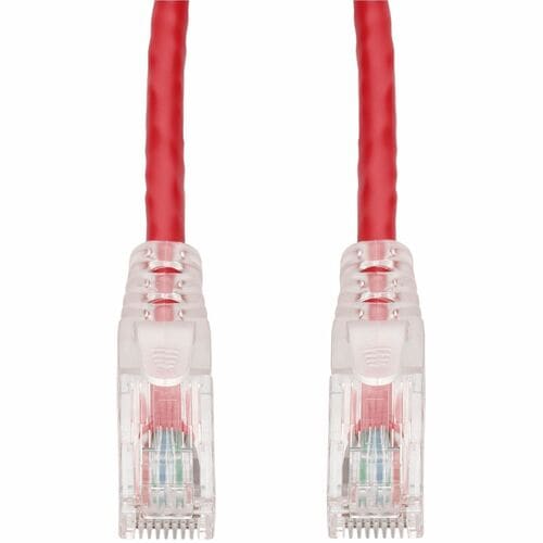Câble Ethernet Cat. 6 en PVC rouge AddOn de 9,1 m, anti-accroc, gaine transparente facile, TAA RJ