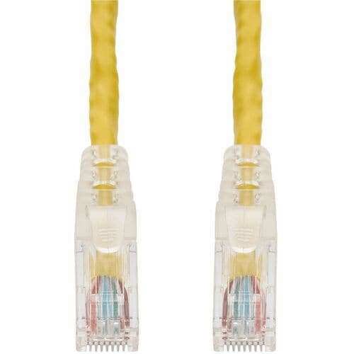 Câble Ethernet Cat. 6 en PVC jaune AddOn de 2,1 m, anti-accroc, gaine transparente facile, TAA RJ
