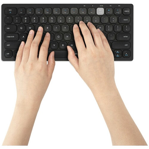 TECLADO COMPACTO MULTIDISPOSITIVO DUAL WRLS NEGRO