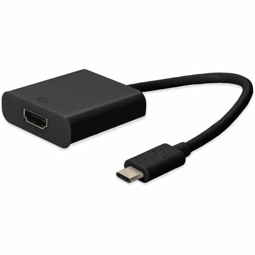 AddOn 20cm (8in) USB 3.1 Type (C) Male to HDMI Female Black Adapter Cable - 1 x USB 3.1 Ty