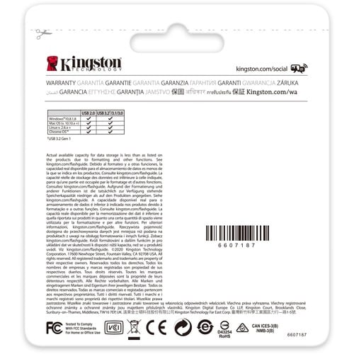EW EBI/LVS KINGSTON 128GBUSB3.2 GEN1 DATATRAVELER