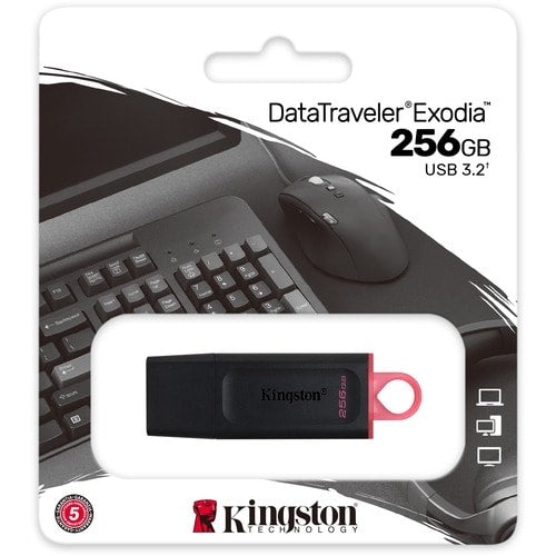 256GB USB3.2 GEN1 DATATRAVELER EXODIA BLACK + PINK