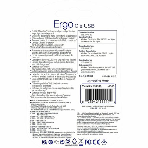 16GB ERGO USB FLASH DRIVE BLACK MULTI 4
