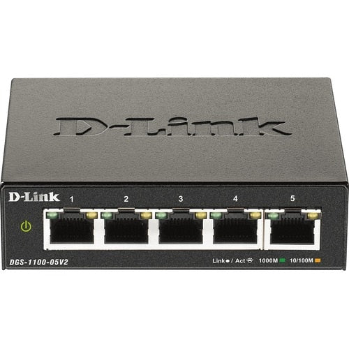 Switch de escritorio Gigabit de 5 puertos gestionado inteligentemente serie 1100 V2