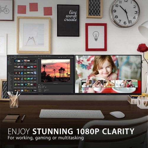 PANTALLA IPS DE 22 PULGADAS SIN MARCO, 1080P, DOBLE PK, SOLO CABECERA, MNTR HDMI + PUERTO DE PANTALLA