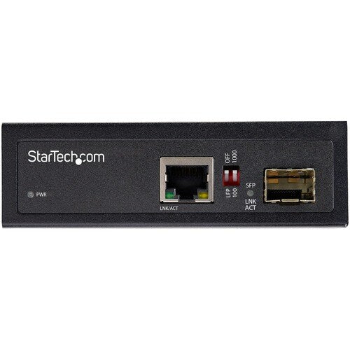 StarTech.com Industrial Fiber to Ethernet Media Converter - 1Gbps SFP to RJ45/CAT6