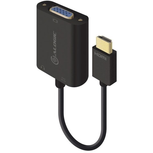 Adaptador HDMI a VGA Alogic de 15 cm con audio de 3,5 mm