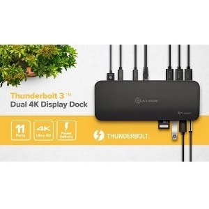 Estación de acoplamiento para dos pantallas ThunderBolt 3 de ALOGIC