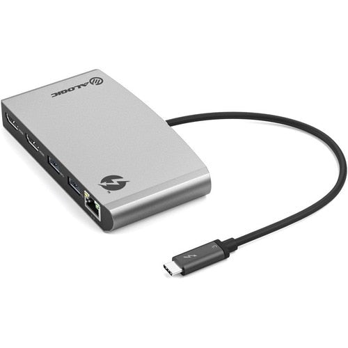 Estación de acoplamiento portátil ALOGIC ThunderBolt 3 Dual HDMI con 4K - Gris espacial - 2