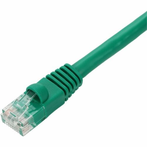Cable Ethernet de PVC CAT 6A verde de 2,13 m (7 pies) con funda de burbuja sin enganches RJ-45 M/M - C