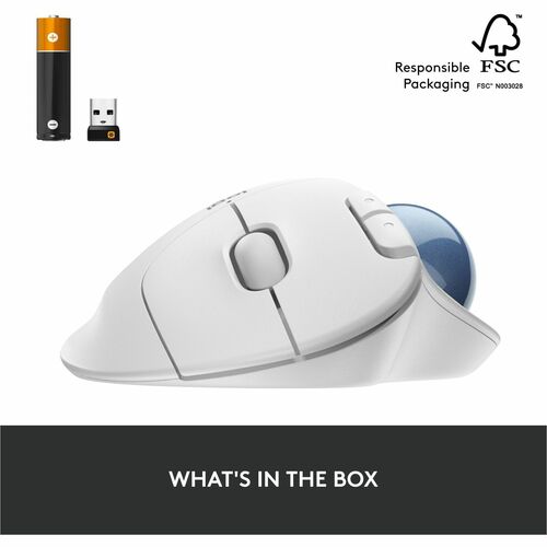 Boule de commande sans fil Logitech Ergo M575 Blanc cassé