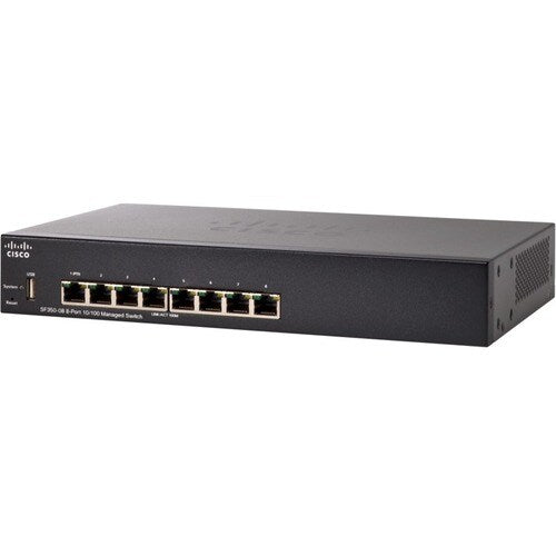 CISCO SF350-08 8PORT 10/100 MANAGED SWITCH REMANUFACTURED