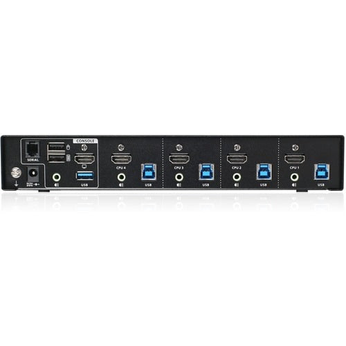 KVM 4 PORTS 4K AVEC CONNEXION HDMI HUB USB 3.0 AUDIO TAA