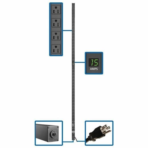 Tripp Lite by Eaton PDUMV15-72 PDU 36 prises - Avec compteur - NEMA 5-15P -