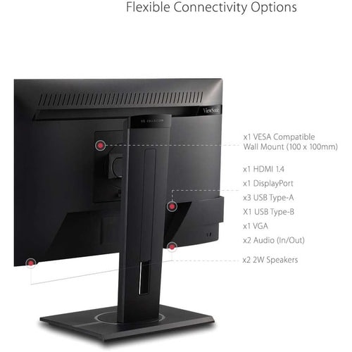 Moniteur LED Full HD ViewSonic Graphic VG2440 24 pouces - 16:9 - Noir