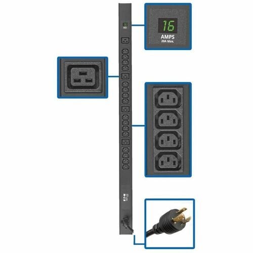Unité de distribution d'alimentation Tripp Lite by Eaton PDUMV20HV-36 20 prises - Avec compteur - NEMA L6-20