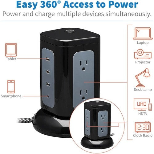 Supresor de sobretensiones Tripp Lite de Eaton Protect It! TLP606UCTOWER de 6 tomacorrientes