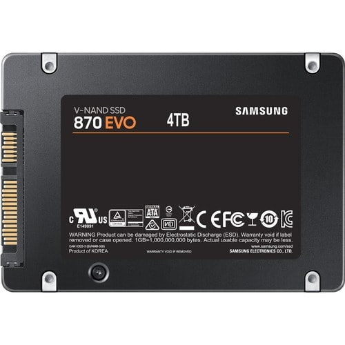 Unidad de estado sólido Samsung 870 EVO MZ-77E4T0B/AM de 4 TB - 2,5" interna