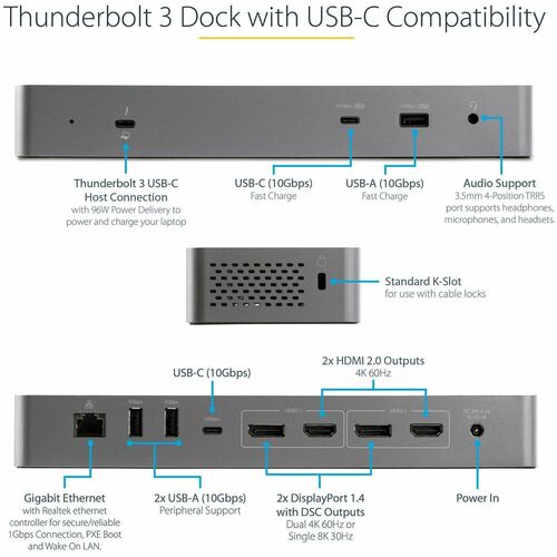 Station d'accueil StarTech.com Thunderbolt avec USB