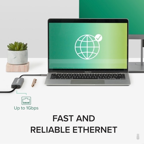 Plugable 7-in-1 USB C Hub Multiport Adapter w Ethernet Turns a Single Port into