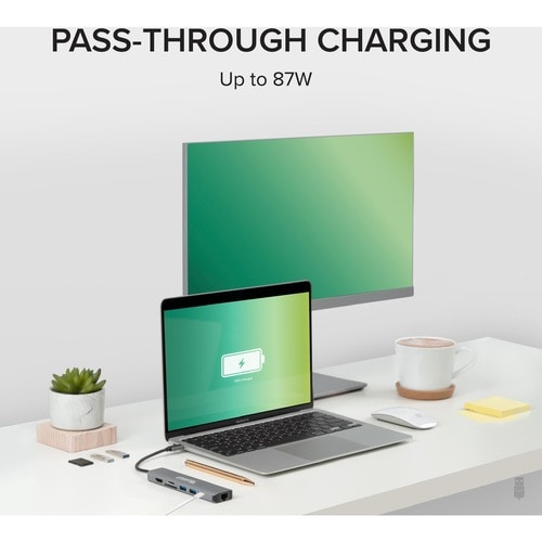 Plugable 7-in-1 USB C Hub Multiport Adapter w Ethernet Turns a Single Port into