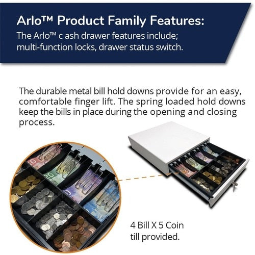 apg Entry Level Point of Sale Cash Drawer | Arlo Series EKDS320-1-W410-A21 - USD