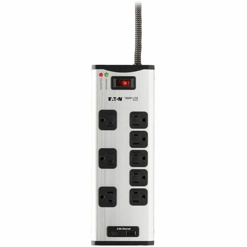 Supresor de sobretensiones de 8 tomacorrientes TLM88USBC de Tripp Lite by Eaton Protect It!