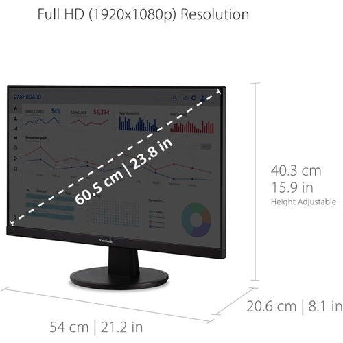 Moniteur LED Full HD ViewSonic Value VA2447-MH 24 pouces - 16:9