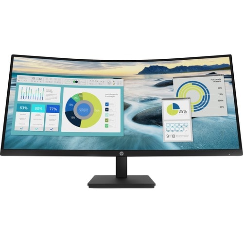 Monitor LCD curvo HP P34HC G4 de 34" WQHD - 21:9 - Negro