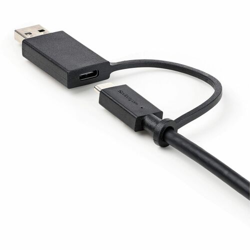 Cable USB-C StarTech.com de 1 m (3 pies) con adaptador USB-A, USB-C a C (10 Gbps/PD)