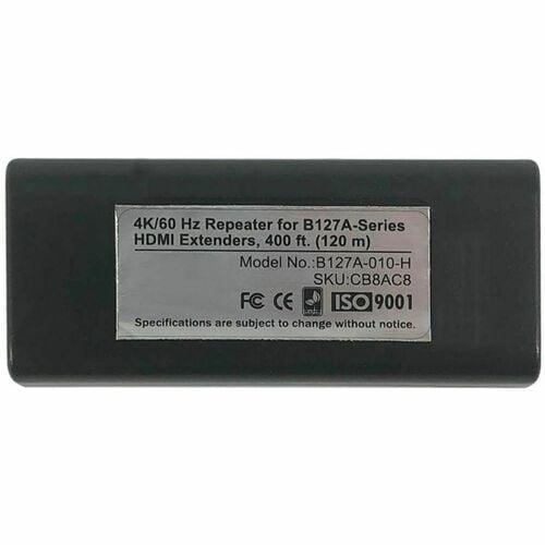 Tripp Lite by Eaton B127A-010-H HDMI Repeater - 3840 × 2160 - 400 ft (121920 mm) Maximum O