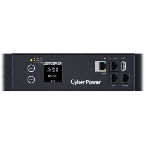 Alimentation électrique surveillée CyberPower PDU33108 triphasée 200-240 VCA 50 A