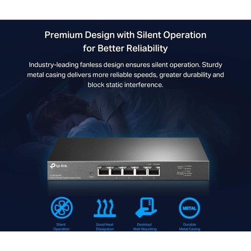 5-PORT 2.5G MULTI-GIGABIT DESKTOP SWITCH 5 2.5G RJ45 PORTS