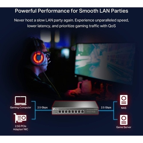 8-PORT 2.5G DESKTOP SWITCH UP TO 40 GBPS OF SWITCHING CAPACITY