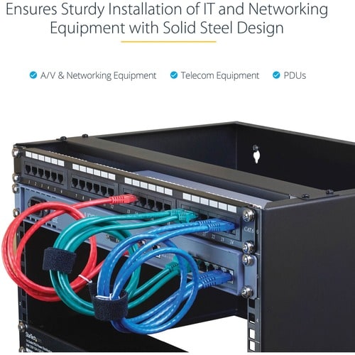 StarTech.com 4U Wall Mount Rack, 14in Deep, 19 inch Wall Mount Network
