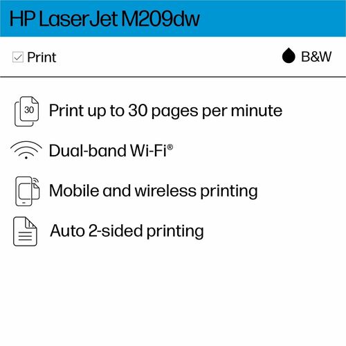Impresora láser LaserJet Pro M209DW