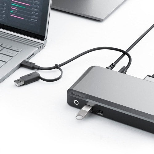 Estación de acoplamiento universal dual 4K ALOGIC con 65 W