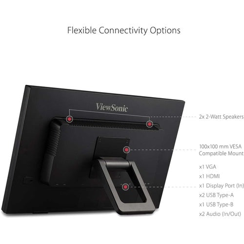 Écran tactile LCD ViewSonic TD2423d 24 pouces - 16:9 - 7 ms