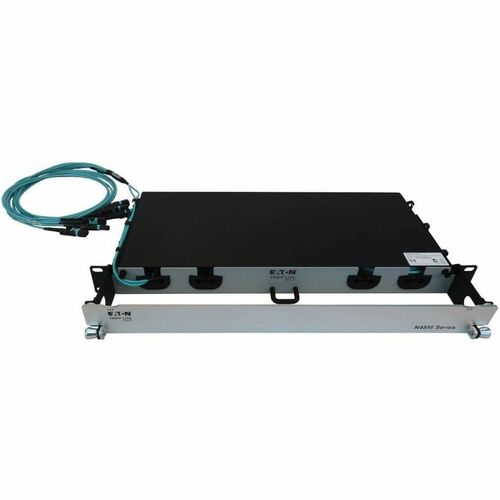 Panel de fibra precargado Tripp Lite by Eaton N48M-4M3X8M-10 - 1U de alto - Aqua - 19" de ancho - Ra