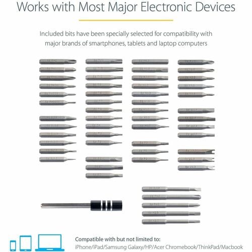 StarTech.com 55-Bit Electric Precision Screwdriver Set