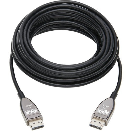 Cable de fibra óptica activo DisplayPort P580F3-20M-8K6 de Tripp Lite by Eaton, M/M, negro, 20