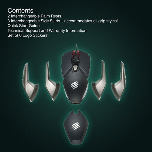 Ratón ambidiestro para juegos Mad Catz BAT 6+ de alto rendimiento - Pixart 3389 - 16000 dpi