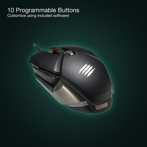 Ratón ambidiestro para juegos Mad Catz BAT 6+ de alto rendimiento - Pixart 3389 - 16000 dpi