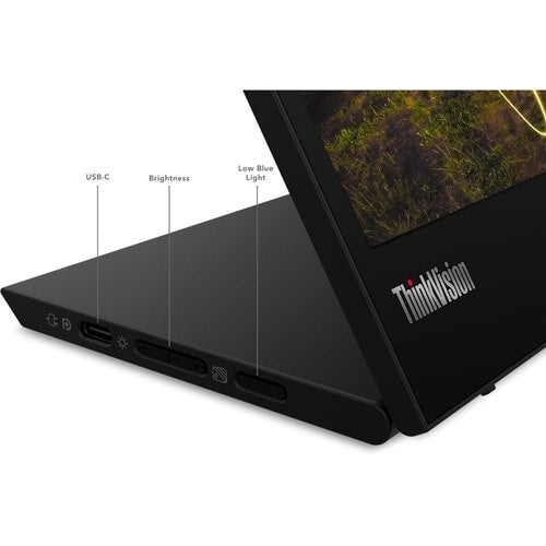 Lenovo ThinkVision M15 16\" Class Full HD LED Monitor - 16:9 - Raven Black