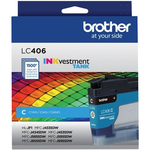 Brother INKvestment LC406C Cartouche d'encre jet d'encre standard d'origine