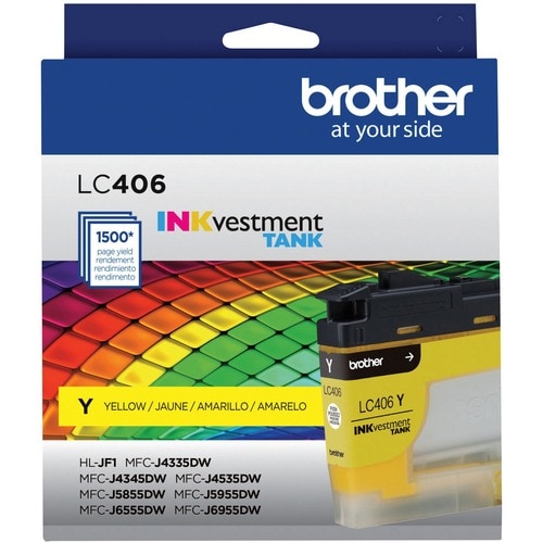 GENUINE LC406YS STANDARD .YIELD YELLOW INK CARTRIDGE