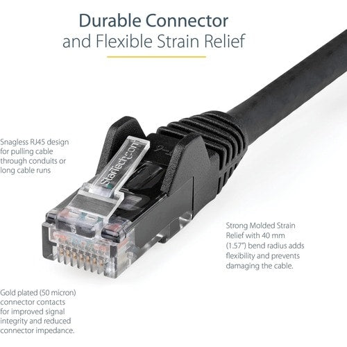 Cable Ethernet CAT6 StarTech.com de 15 m (50 pies), LSZH (baja emisión de humo y libre de halógenos), 10 GB
